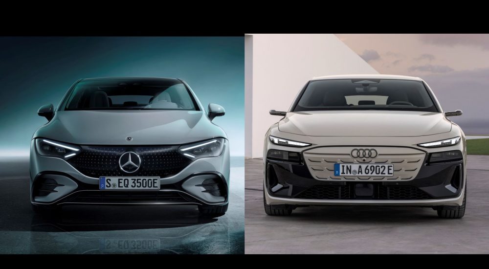 Mercedes EQE und Audi A6 etron